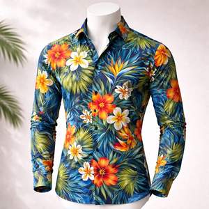 Camisa Informal de Manga Larga con Cuello Cuadrado y Estampado para Hombre, 100% Algodón, Primavera, Calidad Exquisita, Proveedor Indio, Estilo Cuadrado - Product Image 1