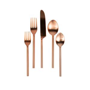Juego de cubiertos chapados en cobre exclusivo, conjunto de cubiertos de Metal y acero inoxidable ecológicos para comer alimentos - Product Image 1