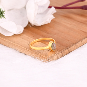 Plata de Ley 925, turmalina Natural, chapado en oro amarillo, diseñador hecho a mano, anillo minimalista para mujer, joyería, regalos para mamá - Product Image 5