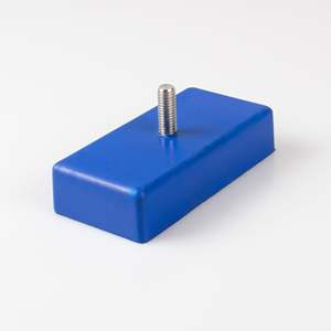Sistema magnetico gommato 125x61x28mm con perno filettato - Product Image 1