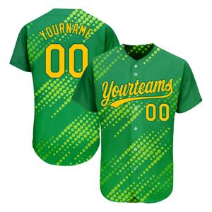 Venta caliente diseño personalizado 100% poliéster béisbol Jersey de alta calidad hombres béisbol Jersey con botón - Product Image 3