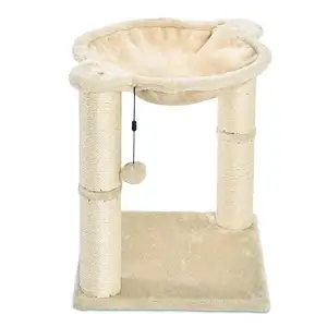 Dokuma pet ev pet çöp sisal pet atlama platformu kapalı kediler hamak ve tırmalama mesajları kedi ağacı kulesi