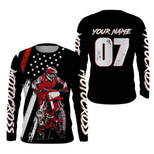 เสื้อเจอร์ซีย์วิบากแบบกำหนดเองสำหรับมอเตอร์ครอส บีเอ็มเอ็กซ์ ดートไบค์ และการขับขี่ออฟโรดบนภูเขา ผ้าระบายอากาศพร้อมพิมพ์ลายตามสั่ง สำหรับทุกเพศ - Product Image 1