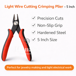 Pince coupante miniature en acier inoxydable de 5 pouces pour la fabrication de bijoux, coupe-prise de précision avec poignée antidérapante (125 mm) - Product Image 5