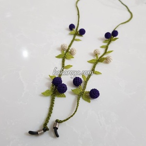 İğne Oyası Kiraz Gözlük İpi Mor-Krem Pièces détachées pour lunettes - Product Image 1