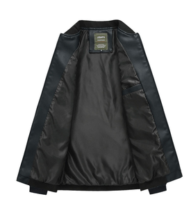 แจ็กเก็ตหนังนิ่มสำหรับผู้ชายแจ็คเก็ตหนังกันลมสไตล์ล่าสุด - Product Image 4