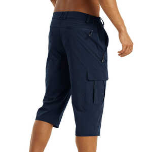 Pantalones cortos cargo transpirables de algodón 100% personalizados para hombre técnicas bordadas sólidas bolsillos múltiples para caza táctica al aire libre - Product Image 2