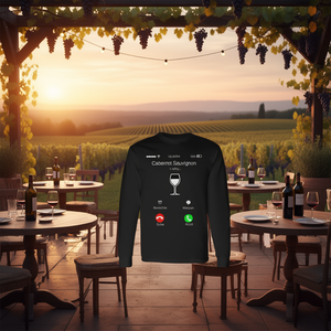 T-shirt à manches longues Cabernet Sauvignon, design de costume pour les amateurs de vin - Product Image 3
