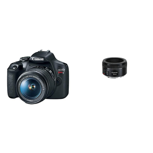 Digital SLR Camera Kit 18-55mm F/3.5-5.6 IS II 50mm F/1.8 STM Lenses for Photography Video Recording Includes <b>SD</b> <b>Memory</b> <b>Card</b> - Product Image 2