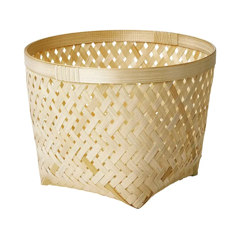 High quality best selling eco-friendly natural round bamboo basket storage basket for bathroom laundry basket made in Vietnam