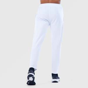 Classic Casual Time-Shift <b>Trousers</b> <b>Elastic</b> High <b>Waist</b> White Colored Wash Zipper Pleat Pattern Woolen Woven Pants for Summer - Product Image 2