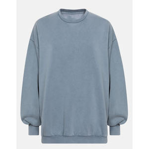 Sudadera Holgada de Invierno para Mujer, Tejida, 100% Algodón, Bordada, Transpirable, Gruesa, de Felpa, con Logotipo Frontal - Product Image 2