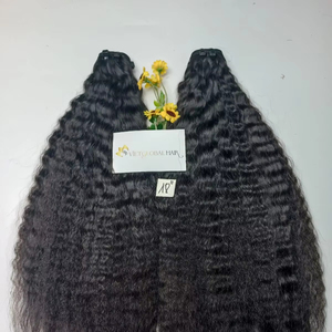 Venta al por mayor de calidad superior natural virgen extensiones de cabello humano rizado recto onda del cuerpo de color claro crudo vietnamita pelo - Product Image 3