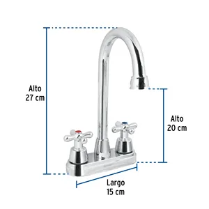 Aqua 4 'barra cromata tipo traversa lavabo Mixer Box Set di 2 unità per rubinetto bagno accessori - Product Image 3