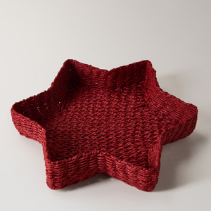 Plateau Étoile en Jonc de Mer Tressé à la Main Élégant, Décoration en Osier de Haute Qualité pour Noël, Vente en Gros Usine OEM ODM - Product Image 4