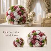 Susunan Bunga Buatan Sutra Hydrangea Anggrek Mawar untuk Dekorasi Pesta Pernikahan