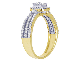 S925 <b>Sterling</b> <b>Silver</b> Moissanite Round Diamond VVS1-VVS2 Clarity Prong <b>Set</b> Iced Out Fancy Wedding <b>Ring</b> for Women - Product Image 3