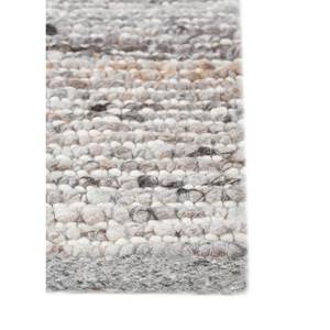 Tapis en laine abstrait rayé ivoire Contour - Phwp-28 - Classique - Rectangulaire 9x12 - Pour la maison, le salon, l'entrée, le couloir - 10 mm - Tissé à la main - Product Image 4