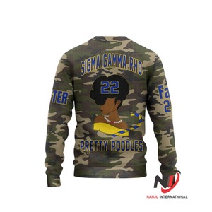 Personalizado al por mayor Sigma Gamma Rho Sorority ropa bordada Color universitario bloque azul real sudadera parafernalia griega - Product Image 5