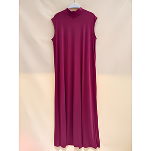 Analea Mujer Cómodo Casual Poliéster de alta calidad Maxi Vestido sin mangas con sensación de mano suave Ropa de mujer Patrón sólido - Product Image 4