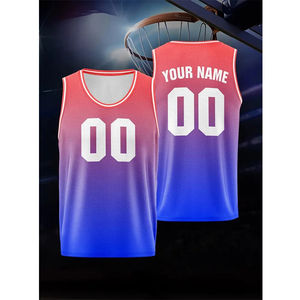 Ensemble de maillots de basket-ball imprimés avec logo personnalisé en gros sans manches antibactérien respirant 100% polyester équipe professionnelle - Product Image 3