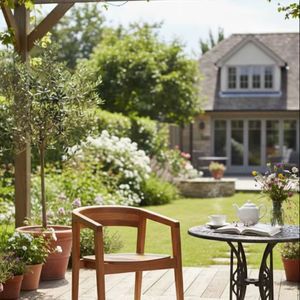 Fauteuil de restaurant en bois moderne et écologique SOLOBEAT, chaise de salle à manger d'extérieur - Product Image 1