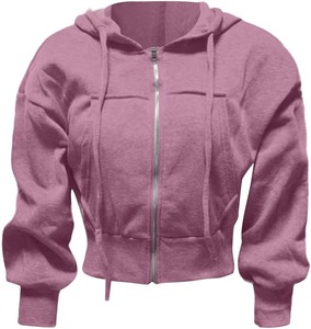 Veste d'entraînement épaisse pour femmes manches longues coupe décontractée saison d'hiver vêtements courts longueur couleurs personnalisées Logo piste - Product Image 6