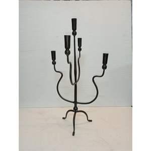 Bougeoir en fer vintage industriel |   Support de bougie en métal forgé durable, accents de décoration rustique pour la maison, pour restaurant - Product Image 6