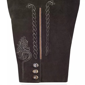 Short Oktoberfest Lederhosen bavarois taille moyenne personnalisé pour hommes Nouveau design traditionnel allemand avec fermeture à braguette boutonnée - Product Image 3