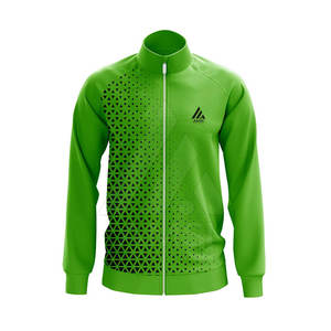 แจ็คเก็ตผ้าใบกันลมแขนยาวสำหรับผู้ชายดีไซน์บล็อกสีพร้อมคอตั้งสำหรับกีฬาฤดูหนาวผลิตจากประเทศปากีสถาน - Product Image 3