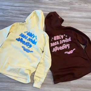 Ensemble de sweats à capuche imprimés graphiques pour hommes, streetwear, pull décontracté, design audacieux avec lettres, sweat en molleton de coton jaune et marron - Product Image 3