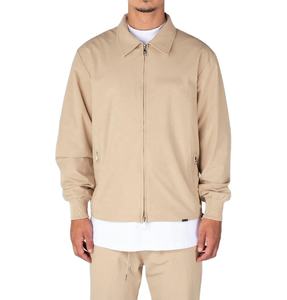 Veste de travail zippée en coton vintage personnalisée pour hommes veste de décoration surdimensionnée avec logo brodé pour hommes - Product Image 1