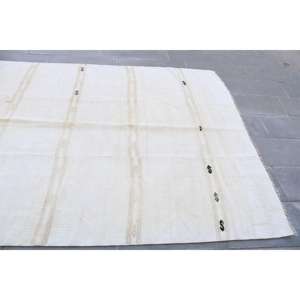 พรมวินเทจขนาด 6.2x14.6 ฟุต พรมตุรกีขนาดใหญ่ พรมขนสัตว์ลายจุดสีขาวเขียว - Product Image 5