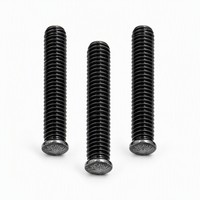 Vis de soudure à tête plate en acier au carbone, oxyde noir, OEM, fabricant de goujons sur mesure