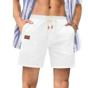 Short de Golf en Coton et Lin Décontracté pour Homme, Taille Élastique, Cordon de Serrage, avec Poches, Nouvelle Collection 2024 - Product Image 6