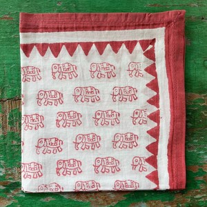 Organic Indian Cotton Square Bandana <b>Scarf</b> Foulard Neckerchief Necktie Face Mask Hijab Handmade Vintage Flower Breathable - Product Image 6