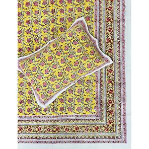 Percale Cotton <b>King</b> <b>Size</b> Double Bedsheet with Floral Pattern Pillow Covers 3pcs Set Comfortable Fitted <b>Sheets</b> for Home Use - Product Image 1