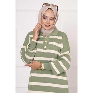 ชุดเดรสถักกระดุมมิ้นท์ - Product Image 2