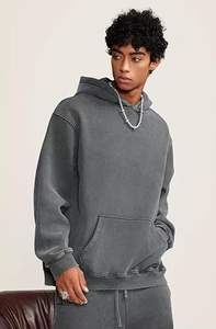 Sudaderas con capucha informales de invierno para hombre, color sólido, ajuste Regular, 100% algodón, Polar, secado rápido, respetuoso con el medio ambiente, transpirable - Product Image 4