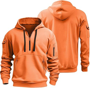 Custom Logo Digital Print Embroidery High Quality Heavyweight Zipper Shoulder <b>Hoodie</b> 100% Cotton Winter Season <b>Thin</b> Thickness - Product Image 1