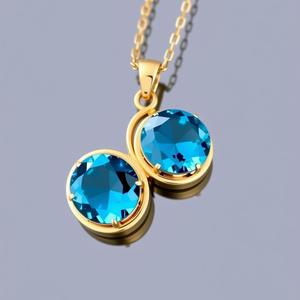 Collier en argent sterling 925 avec chaîne à maillons plaquée rhodium élégante pendentif plaqué or de haute qualité pour les mariages - Product Image 3