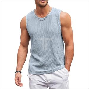 เสื้อกล้ามคอกลมผู้ชายขายดี ผ้าฝ้าย 100% เป็นมิตรกับสิ่งแวดล้อม ไม่เป็นขุย แห้งเร็ว ระบายอากาศดี เหมาะสำหรับใส่ลำลองและออกกำลังกาย - Product Image 5