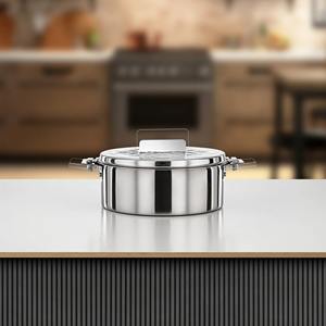Wholesale Modern Customizable Stainless Steel <b>Cookware</b> Hotpot Eco-Friendly & Dishwasher Safe Beautifully <b>Crafted</b> Indian Artisans - Product Image 4