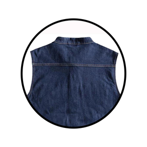 Premium nuevo diseño de alta calidad Oem Retro hombres Slim Denim chaleco chaqueta sin mangas Jean chaleco Casual Denim chaleco - Product Image 5