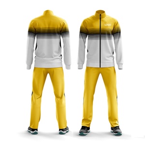 Chándales de fútbol de rayas sublimadas para hombre, chándal transpirable de poliéster de manga larga con cremallera, chándal de 2 piezas - Product Image 6