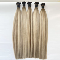 Perruques Lace Front 13"x4" en Cheveux Humains Remy Vierge Indiens Blond 613, Ondulation Body Wave, Double Trame Cousue à la Machine, Pré-collées, Pré-épilées