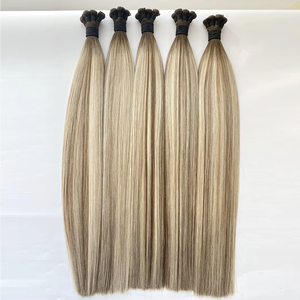Pelucas de Cabello Humano Remy Indio Virgen Rubio 613 con Frente de Encaje 13"x4" Ondulado, Doble Trama a Máquina, Línea de Cabello Pre-arrancada y Removible - Product Image 5