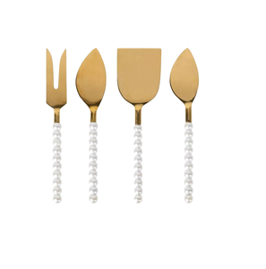 Juego de Herramientas para Queso de Acero Inoxidable con Acabado Blanco, Diseño Moderno y Ecológico para Catering de Bodas - Product Image 1