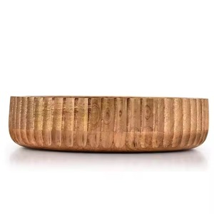 Cuenco de madera de Acacia hecho a mano con artesanías H.M.A, cuenco redondo único para ensalada, frutas, sopa, aperitivos o idea de regalo para el hogar - Product Image 5