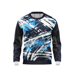 เสื้อสเวตเตอร์โอเวอร์ไซส์ของผู้ชายผ้าฝ้ายผสมดีไซน์และสีต่างกันสำหรับฤดูหนาว - Product Image 1
